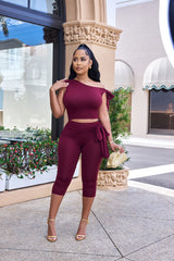 LUXE CAPRI SET - BURGUNDY