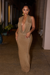 Golden Hour Maxi Dress Gold